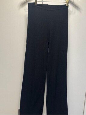 SNDYS Black Ribbed Knit Wide Leg Pants Size XS